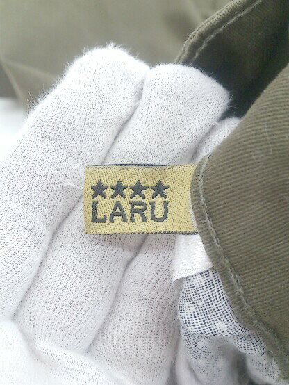 ◇ LARU ラルー ロング サロペット ワンピース サイズL カーキ レディース E 【中古】
