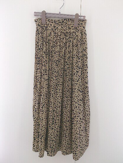 ◇ Radarista 総柄 ロング プリーツ スカート サイズM ベージュ ブラック レディース P 【中古】