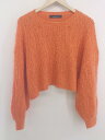 ◇ AS KNOW AS アズノゥアズ ショート 長袖 ニット セーター サイズF オレンジ系 レディース メンズ P 【中古】