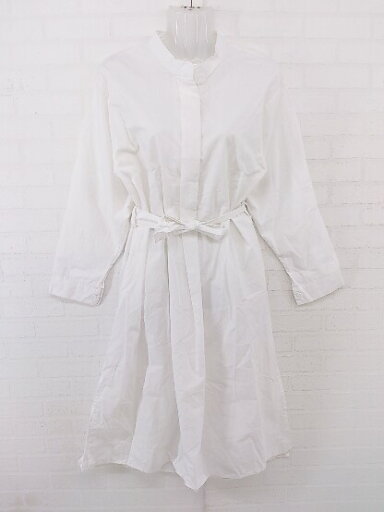 ◇ ◎ SMILE ORCHID スマイルオーキッド ウエストリボン付き 長袖 膝下丈 ワンピース ホワイト レディース P 【中古】 ◇ ◎ SMILE ORCHID スマイルオーキッド ウエストリボン付き 長袖 膝下丈 ワンピース ホワイト レディース P 【中古】