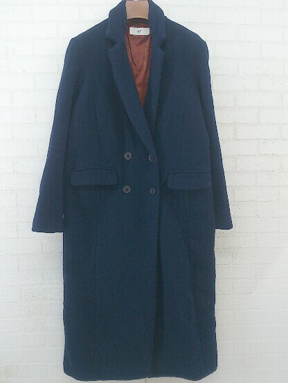 ■ SLY スライ ウール 長袖 チェスターコート サイズ 2 ネイビー レディース P 【中古】