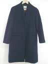 ◇ Doux archives ドゥアルシーヴ 長袖 ロング コート サイズS ネイビー レディース P 【中古】(4)
