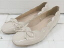 ◇ one after another NICE CLAUP スカラップ フラット パンプス サイズ M ベージュ レディース P 【中古】