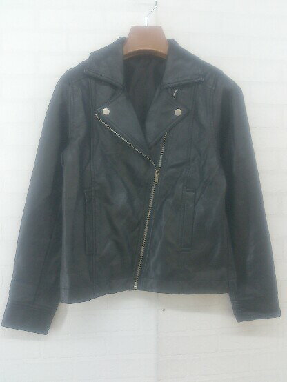 ◇ RAY CASSIN レイカズン 合成皮革 長袖 ライダースジャケット サイズM ブラック レディース P 【中古】