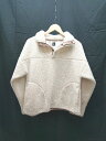 ◇ merlot メルロー ハイネック ボア ボタン シンプル 長袖 ジャケット 表記なし クリーム系 レディース E 【中古】(4)