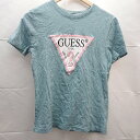 ◇ GUESS ゲス MU2K9415K ブランドプリント コットン 半袖 Tシャツ サイズS スカイブルー レディース E 【中古】