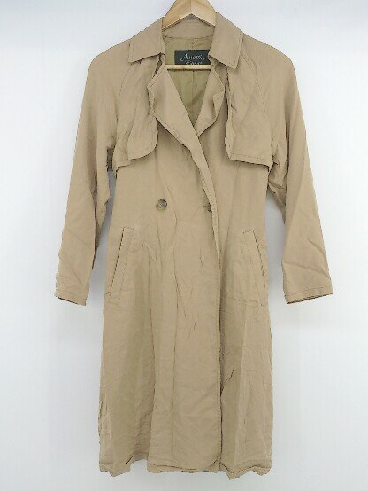 ◇ ◎ Another Edition アナザーエディション ウエストベルト付 薄手 トレンチ コート サイズS ブラウン レディース P 【中古】