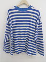 ◇ WHO'S WHO gallery ボーダー 長袖 Tシャツ カットソー サイズF ホワイト ブルー系 レディース メンズ P 【中古】