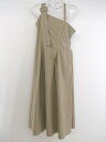 ◇ w closet ダブルクローゼット スエード調 ロング キャミソールワンピース サイズF ベージュ系 レディース P 【中古】