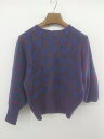 ◇ YAMAMOTO 長袖 ニットセーター パープル マルチ レディース E 【中古】