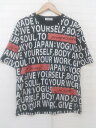 ◇ VOGUISH ヴォーギッシュ 総柄 プリント 半袖 Tシャツ カットソー 表記なし ブラック ホワイト メンズ P 【中古】