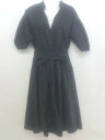 ◇ ◎ apart by lowrys ドット 水玉 Vネック 七分袖 ロング ワンピース サイズF ブラック ホワイト レディース P 【中古】