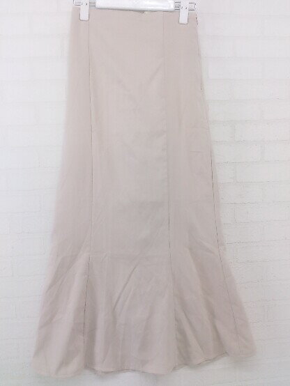 ◇ CLEA クレア ロング マーメイド スカート サイズF ベージュ レディース P 【中古】