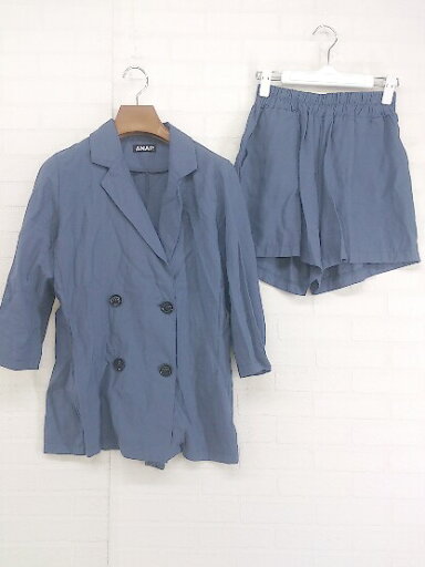 ◇ ANAP アナップ 4B ジャケット ショートパンツ セットアップ サイズF ブルー レディース P 【中古】 ◇ ANAP アナップ 4B ジャケット ショートパンツ セットアップ サイズF ブルー レディース P 【中古】