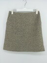 ◇ ROPE PICNIC ロペピクニック バックジップ ミニ 台形 スカート サイズ38 ベージュ ブラック系 レディース P 【中古】(4)
