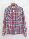 ◇ EDWIN エドウィン チェック 長袖 シャツ サイズL レッド ネイビー マルチ メンズ P 【中古】