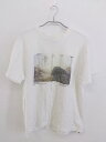 ◇ nano universe CHERYL DUNN フォトプリント 半袖 Tシャツ カットソー サイズM オフホワイト マルチ メンズ P 【中古】