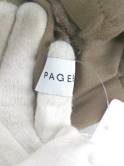◇ PAGEBOY ページボーイ フロントスリット ウエストゴム イージー パンツ サイズF ブラウン レディース P 【中古】