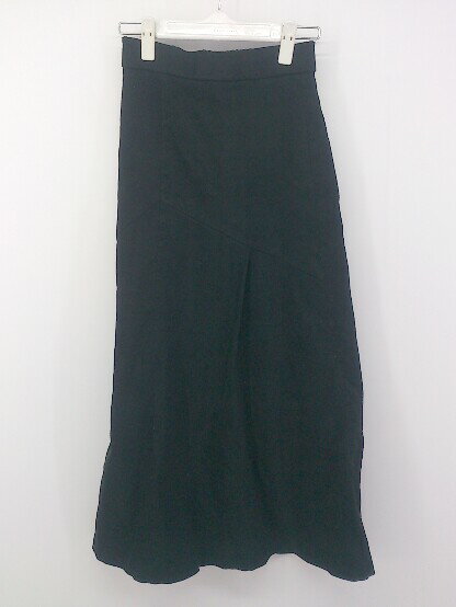 ◇ JEANASIS ジーナシス スウェード調 ロング フレア スカート サイズS ブラック レディース P 【中古】