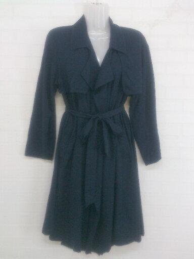 ◇ ◎ INDEX インデックス 長袖 ガウン トレンチコート サイズM ネイビー レディース P 【中古】 ◇ ◎ INDEX インデックス 長袖 ガウン トレンチコート サイズM ネイビー レディース P 【中古】
