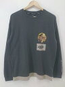 ◇ PLAYBOY プリント レイヤード風 長袖 Tシャツ カットソー サイズL グレー系 ベージュ系 マルチ メンズ レディース P 【中古】