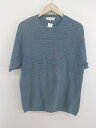 ◇ B:MING by BEAMS ビーミング by ビームス コットンニット 五分袖 カットソー サイズM ブルー グレー系 メンズ P 【中古】