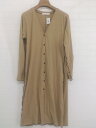 ◇ MOUSSY マウジー Vネック 長袖 ロング ニット カーディガン サイズ F ベージュ ブラウン系 レディース P 【中古】