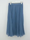 ◇ 12closet トゥエルブクローゼット ウエストゴム 膝下丈 プリーツ スカート サイズF ブルー レディース P 【中古】