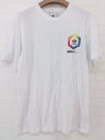 ◇ adidas アディダス プリント 半袖 Tシャツ カットソー サイズM ホワイト ブラック マルチ メンズ P 【中古】