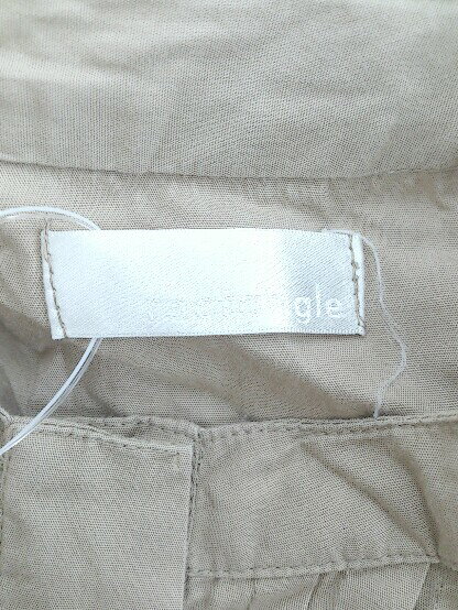 ◇ rectangle ピンタック ノーカラー 長袖 膝下丈 ワンピース サイズM ベージュ レディース P 【中古】