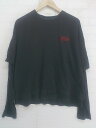 ◇ RNA アールエヌエー レイヤード風 長袖 Tシャツ カットソー サイズM ブラック メンズ P 【中古】