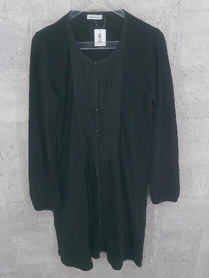 ◇ ◎ bulle de savon ビュルデサボン 切替 ウール 長袖 ミニ ワンピース サイズF ブラック レディース 【中古】