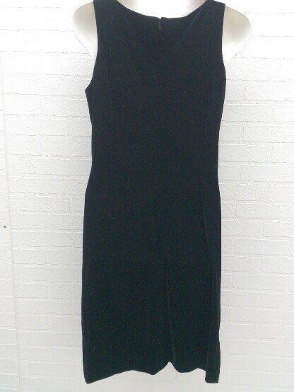 ◇ BALLSEY ボールジィ ベロア ノースリーブ 膝丈 ワンピース ブラック レディース 【中古】
