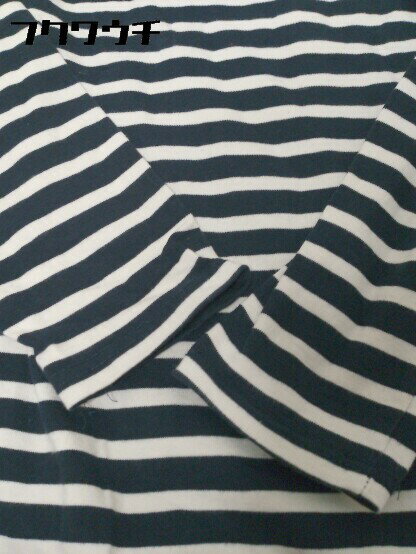 ◇ loytaa ロユタ ボーダー 長袖 膝丈 ワンピース サイズL ネイビー ホワイト レディース 【中古】