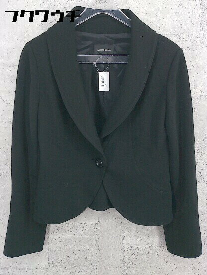 ◇ QUEENS COURT クイーンズコート シングル 1B 長袖 テーラード ジャケット サイズ2 ブラック レディース 【中古】