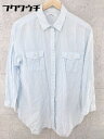 ◇ JOURNAL STANDARD relume ジャーナルスタンダード レリューム ストライプ 長袖 シャツ ライトブルー レディース 【中古】(4)