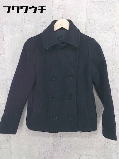 ■ GLOBAL WORK グローバルワーク 長袖 P コート サイズM ネイビー レディース 【中古】 ■ GLOBAL WORK グローバルワーク 長袖 P コート サイズM ネイビー レディース 【中古】