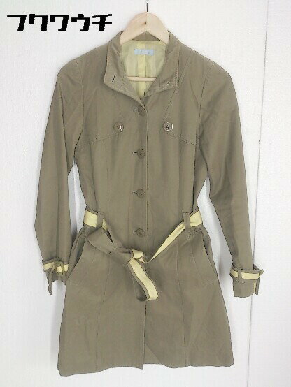 ◇ FREE'S SHOP フリーズショップ ウエストベルト付き 長袖 コート サイズS カーキ系 レディース 【中古】