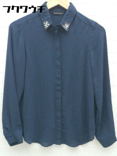 ◇ ◎ YECCA VECCA イェッカ ヴェッカ ビジュー 長袖 シャツ ブラウス サイズF ネイビー レディース 【中古】 ◇ ◎ YECCA VECCA イェッカ ヴェッカ ビジュー 長袖 シャツ ブラウス サイズF ネイビー レディース 【中古】
