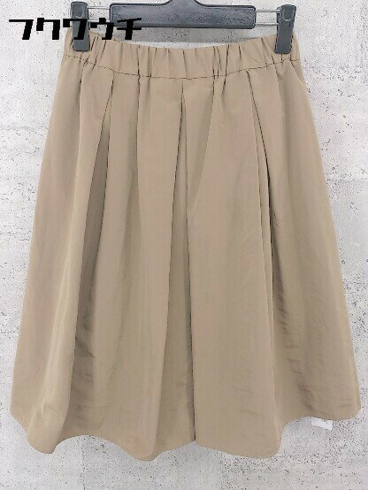 ◇ JUSGLITTY ジャスグリッティー ウエストゴム 膝丈 ギャザー スカート サイズ1 ベージュ レディース 【中古】