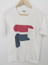 ◇ FILA フィラ 半袖 Tシャツ カットソー サイズL オフホワイト レッド ネイビー メンズ P 【中古】