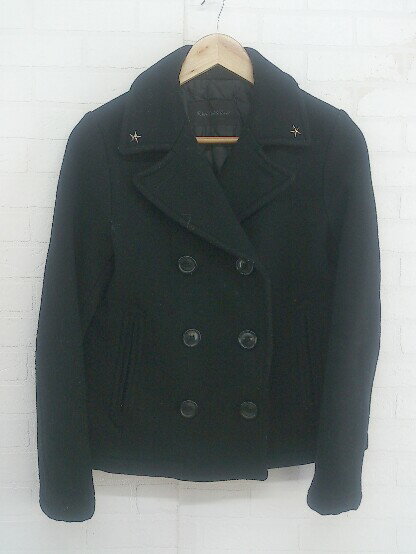 ◇ WORLD WIDE LOVE! ワールドワイドラブ 長袖 ピー コート サイズS ブラック レディース P 【中古】