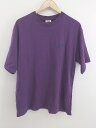 ◇ VISION STREET WEAR 刺繍 五分袖 Tシャツ カットソー サイズL パープル メンズ P 【中古】