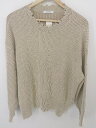 ◇ JEANASIS ジーナシス コットン ニット ダメージ加工 長袖 セーター サイズF ベージュ レディース P 【中古】(4)