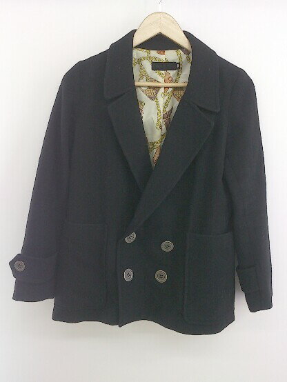 ◇ And A アンドエー ダブル ウール 長袖 コート サイズ38 ブラック レディース P 【中古】