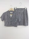 ◇ Charles Chaton チェック シャツ ミニ スカート セットアップ 上下 サイズF ブラック ホワイト レディース P 【中古】
