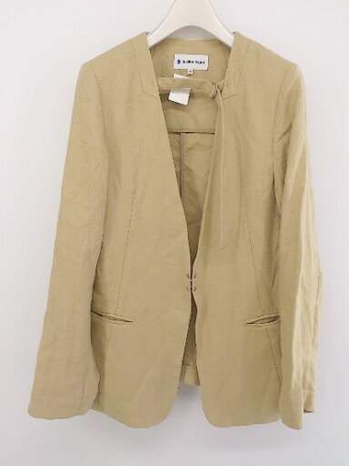 ◇ GLOBAL WORK グローバルワーク リネン混 長袖 ノーカラー ジャケット サイズM ベージュ レディース P 【中古】 ◇ GLOBAL WORK グローバルワーク リネン混 長袖 ノーカラー ジャケット サイズM ベージュ レディース P 【中古】
