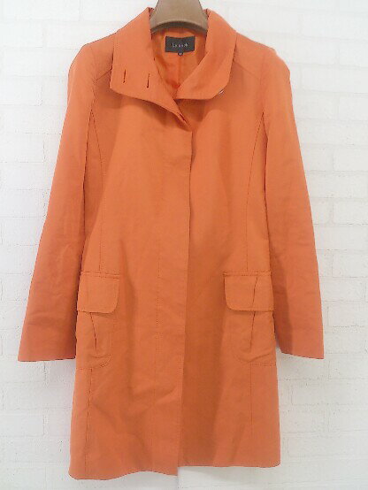 ◇ ◎ LE SOUK ルスーク ウエストベルト 長袖 コート サイズ 36 オレンジ レディース P 【中古】