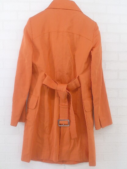 ◇ ◎ LE SOUK ルスーク ウエストベルト 長袖 コート サイズ 36 オレンジ レディース P 【中古】