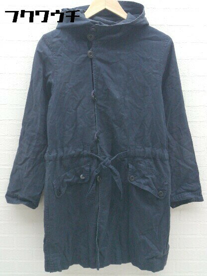 ◇ HUMAN WOMAN ヒューマンウーマン 長袖 コート サイズ2 ネイビー レディース 【中古】